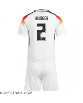 Billige Fotballdrakt Tyskland Antonio Rudiger #2 Replika Hjemmedraktsett Barn EM 2024 Kortermet (med bukser)